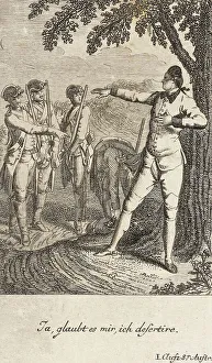 Almanac Prints: Plate 4 from The Deserter by Sedaine, 1775. Creator: Daniel Berger