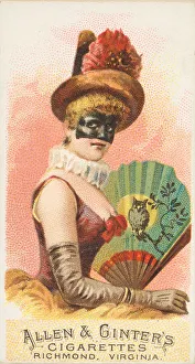 Masked Ball Gallery: Plate 4, from the Fans of the Period series (N7) for Allen & Ginter Cigarettes Brands