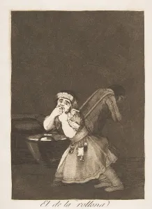 Foolishness Prints: Plate 4 from Los Caprichos : Nannys boy (El de la rollona. ), 1799