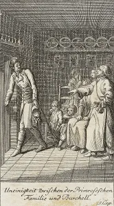 Vicar Of Wakefield Prints: Plate 4 for Oliver Goldsmith's The Vicar of Wakefield, 1776. Creator: Daniel Berger