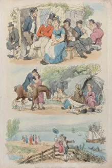 Gipsies Gallery: Plate 4: Recruiting, from World in Miniature, 1816. 1816