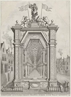 Plate 40: Design for festival architecture honoring the Spanish Prince Ferdinand's triumph..., 1636