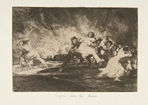 Fleeing Gallery: Plate 41 from The Disasters of War (Los Desastres de La Guerra): They