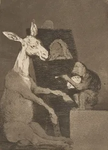 Foolish Prints: Plate 41 from Los Caprichos : Neither more nor less (Ni mas ni menos. ), 1799