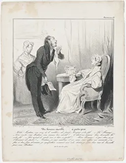 Mason Prints: Plate 43: Un homme sensible...a juste prix, 1838. Creator: Honore Daumier