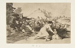Fleeing Gallery: Plate 44 from The Disasters of War (Los Desastres de la Guerra): I saw