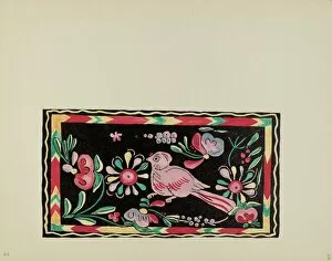 Rose Gallery: Plate 44: Painted Chest Designs: From Portfolio 'Spanish Colonial Designs of New Mexico'