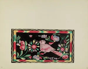 Screenprint Prints: Plate 44: Painted Chest Designs: From Portfolio Spanish Colonial Designs of New Mexico