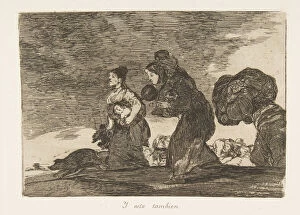 Fleeing Gallery: Plate 45 from The Disasters of War (Los Desastres de la Guerra): And t