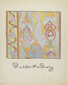Screenprint Prints: Plate 48: Buckskin Design: From Portfolio Spanish Colonial Designs of New Mexico