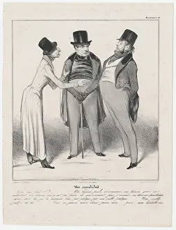 Dishonesty Prints: Plate 48: Un candidat, 1838. Creator: Honore Daumier