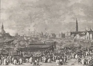 Belfry Gallery: Plate 5: The Doge in the Bucintoro Departing for the Porto di Lido on Ascension Day, f