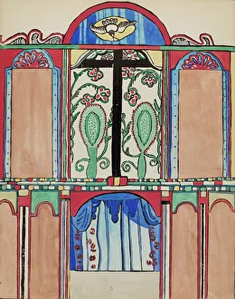 Screenprint Prints: Plate 5: Main Altarpiece, Santa Cruz: From Portfolio Spanish Colonial Designs of New Mexico