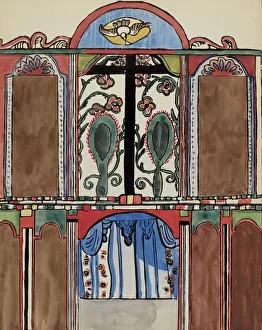 Plate 5: Main Altarpiece, Santa Cruz: From Portfolio Spanish Colonial Designs of New Mexico, 1935 / Creator: Unknown