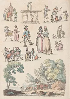 Logging Prints: Plate 5, Outlines of Figures, Landscapes and Cattle... for the Use of Learners, Ju
