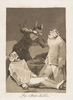 Locks Prints: Plate 50 from Los Caprichos : The Chinchillas (Los Chinchillas. ), 1799