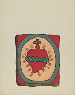Plate 50: Sacred Heart: From Portfolio Spanish Colonial Designs of New Mexico, 1935 / 1942. Creator: Unknown