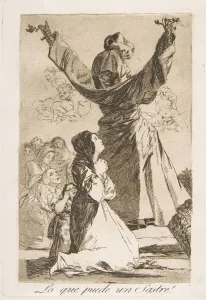 Plate 52 from Los Caprichos : What a tailor can do! (Lo que puede un Sastre!), 1799