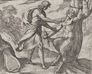 Skinning Prints: Plate 58: Apollo Killing Marsyas (Marsyas victus ab Apolline excoriatur)
