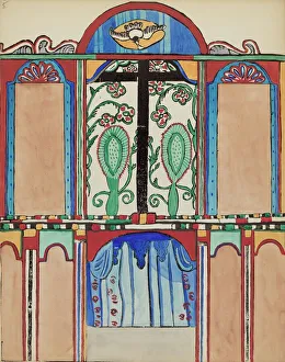 Plate 6: Chapel Altarpiece, Santa Cruz: From Portfolio Spanish Colonial... 1935 / 1942. Creator: Unknown