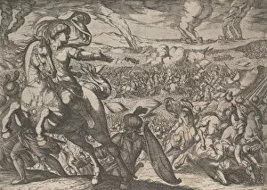 Alexander Iii Of Macedon Gallery: Plate 6: Darius Fleeing from the Battlefield, from The Deeds of Alexander the Great, 1608