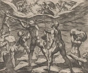 Images Dated 28th October 2020: Plate 6: The Giants Attempting to Storm Olympus (Gigantomachia)
