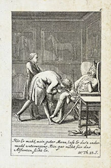 Satirical Collection: Plate 6 for J.G. Muller's 'Siegfried von Lindenberg', 1783. Creator: Daniel Nikolaus Chodowiecki