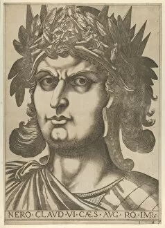 Claudius Domitius Caesar Nero Gallery: Plate 6: Nero with his head turned slightly to the right, from The Twelve Caesars