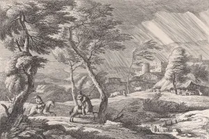 Marco Ricci Prints: Plate 6: the Tempest, 1743. Creator: Davide Antonio Fossati