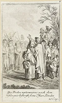 Vicar Of Wakefield Prints: Plate 7 for Oliver Goldsmith's The Vicar of Wakefield, 1776. Creator: Daniel Berger