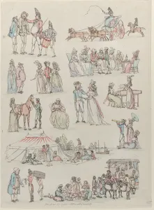 Plate 7, Outlines of Figures, Landscapes and Cattle... for the Use of Learners, Ju
