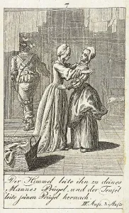 Etching Six Per Page Prints: Plate 7 for Shakespeare's Macbeth, 1784. Creator: Daniel Nikolaus Chodowiecki
