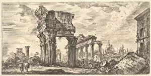 Campidoglio Collection: Plate 7: Temple of Jupiter Tonans (Jupiter the Thunderer). 1. Temple of Concord. (Temp