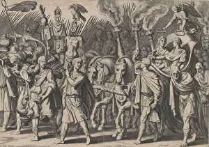 Charles I Of Spain Collection: Plate 7: Triumphal Procession after Victory over Turks, from the Triumphs of Charles V