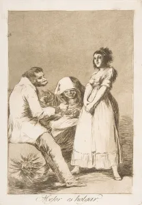 Foolish Prints: Plate 73 from Los Caprichos : It is better to be lazy (Mejor es holgar. ), 1799