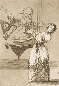 Foolish Prints: Plate 74 from Los Caprichos : Don t scream, stupid (No grites, tonta), 1799