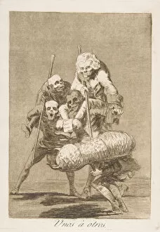 Bullfight Gallery: Plate 77 from Los Caprichos : What one does to another (Unos aotros.), 1799