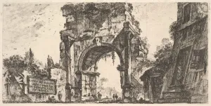Antichita Romana Prints: Plate 8: Arch of Drusus at the Porta S. Sebastiano in Rome (Arco di Druso alla Porta d