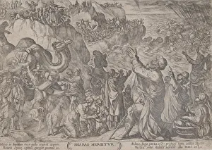 Aelst Nicolaus Van Collection: Plate 8: The Egyptians Drowning in the Red Sea, from The Battles of the Old... ca
