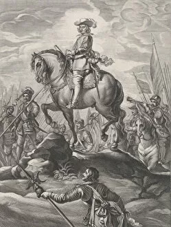 Johannes Gallery: Plate 8: Ferdinand on horseback crossing the Alps; from Guillielmus Becanus s