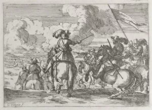 On Horseback Gallery: Plate 8: the march to the battlefield, 1635-60. Creator: Jacques Courtois