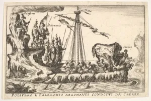 River Arno Prints: Plate 8: Polyphemus and Palemonius led by Ceres (Polifemo e Palemonio Argonauti condotti