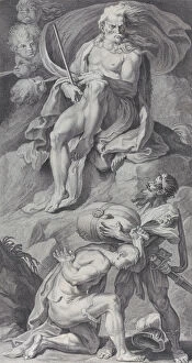Bartolommeo Crivellari Gallery: Plate 8: Ulysses receiving the winds in a leather bag from Aeolus, 1756