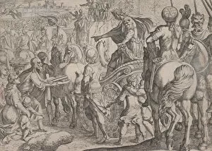 Alexander The Great King Of Macedonia Gallery: Plate 9: Alexanders Triumphal Entry into Babylon, from The Deeds of Alexander the Great