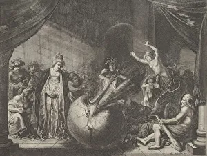 Caspar Van Gallery: Plate 9: Allegory on the Discord in France, from Caspar Barlaeus