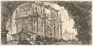 Arch Of Constantine Collection: Plate 9: Arch of Constantine in Rome (Arco di Costantino in Roma), ca. 1748