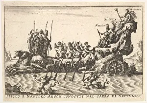 River Arno Prints: Plate 9: Argonauts Hicleus and Naucleus led in the float of Neptune
