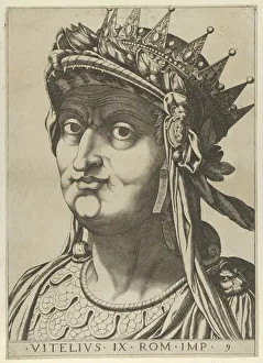 Caesar Collection: Plate 9: Aulus Vitellius with his head turned slightly to the left, from The Twelve Ca... 1610-40