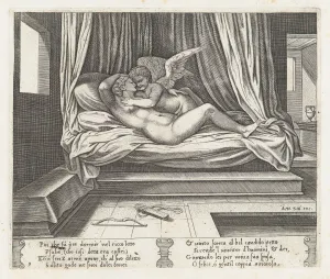 Desire Prints: Plate 9: Cupid and Psyche on a bed