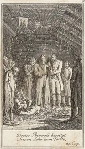 Plate 9 for Oliver Goldsmith's The Vicar of Wakefield, 1776. Creator: Daniel Berger